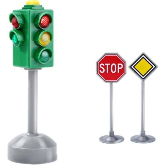 Passing Mini Trafik Işaretleri Yol Işığı Bloğu Ses LED Çocuk Güvenliği Trafik Işığı Modeli Çocuk Trafik Işığı Oyuncakları (Yurt Dışından)