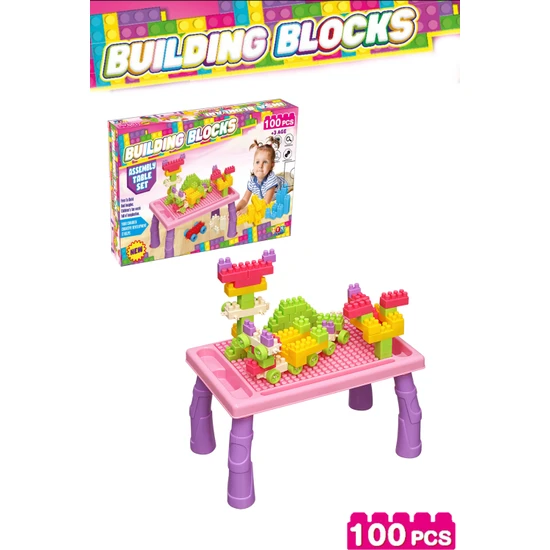 Efsa Toys Masalı LEGO Seti 100 Parçalı Yapı Oyuncağı Pembe