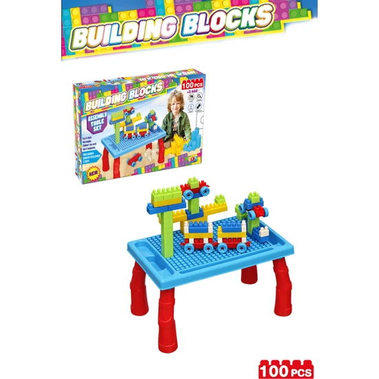 Efsa Toys Masalı LEGO Seti 100 Parçalı Yapı Oyuncağı Mavi