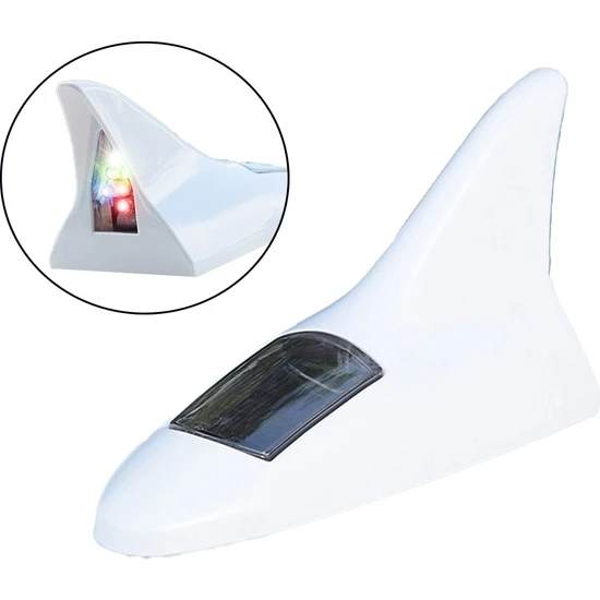 melekstore Solar LED Işıklı Shark Oto Anten Lambası