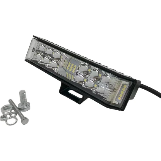 Space Offroad Sis Lambası 40 LED 20W Kırmızı-Beyaz-Mavi Çakarlı Adet 12-30V / LASS296