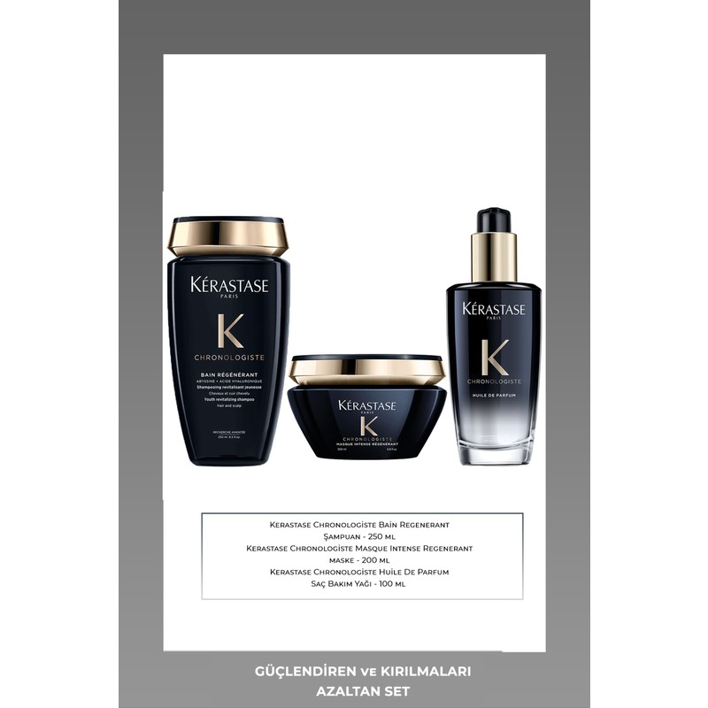 Kerastase Chronologiste Havyar Bakım Seti Şampuan + Maske + Yağ