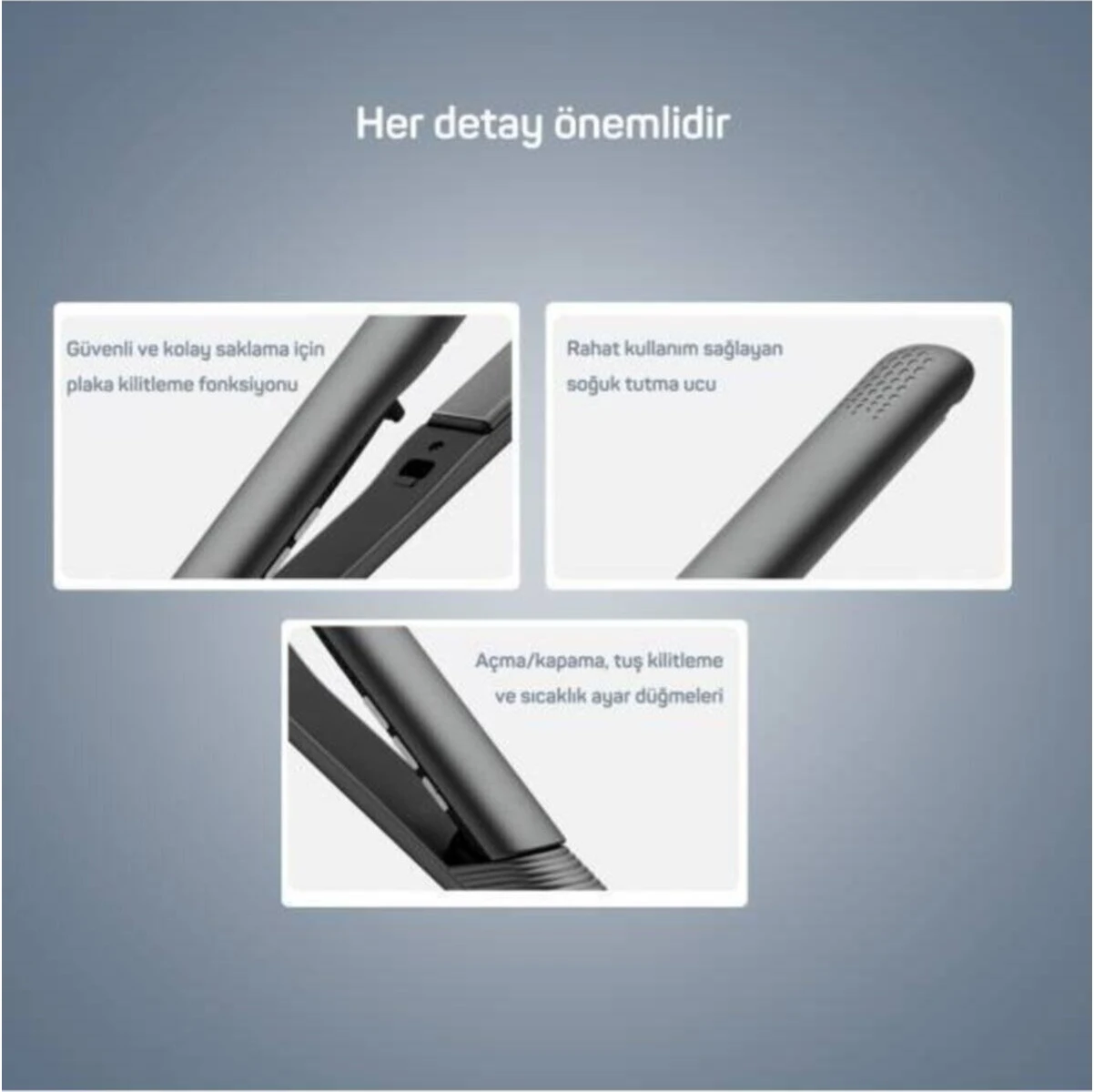 Resim Arzum AR5077 Trendcare Ince Saç Düzleştirici - Antrasit 