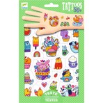 Djeco Sweets 3 - 6 Yaş İçin Gri Renkli Eğlenceli Dövme Seti 50'den Fazla Tasarım
