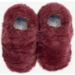 Hopfrög Furry Furry Bordo Kürk Barefoot Patik (HEDİYE SETİ)