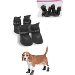 MUJGAN Silikon Su Geçirmez Kedi Köpek Ayakkabısı Siyah M Beden
