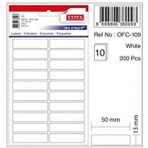Tanex Etiket Beyaz 13x50 MM OFC-109
