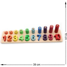 Hamaha Wooden Toys Doğal Ahşap Eğitici Oyuncak Logaritmik Sayı Dizilişleri HMH-001