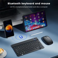 2Guoyang 10 Rusça Seti Tablet ipad Için Bluetooth Kablosuz Klavye Ispanyolca Klavye ve Fare Mini Rusça Klavye Seti ipad Pro 12 9 Hava 4 S6 Lite (Yurt Dışından)