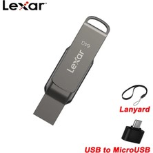 2Guoyang Microusb 128GB Lexar D400 128GB Typec Otg 3.1 USB Flash Sürücü 64GB U Disk 32GB Pendrive Araba 256GB Mini Kalem Sürücü Metal Ofis Telefon Için (Yurt Dışından)