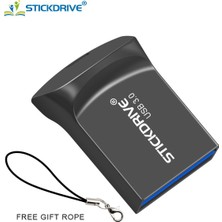 2Guoyang Siyah 64GB Süper Mini Metal 3.0 USB Flash Sürücü 128GB 64GB 32GB 16GB Flash Sürücü Taşınabilir Hafıza Çubuğu Pendrive Depolama Flash Disk Hediye (Yurt Dışından)