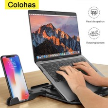 2Guoyang Pembe Ayarlanabilir Dizüstü Bilgisayar Standı Tablet Tabanı Desteği Dizüstü Tutucu Macbook Xiaomi Için 360 Derece Dönen Alt Bilgisayar Masası Standı (Yurt Dışından)