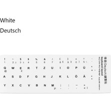 2Guoyang Beyaz-Deutsch Çoklu Dil Klavye Çıkartmaları Ispanyolca/ingilizce/rusça/deutsch/arapça/italyanca/japonca Mektup Yedek Dizüstü Bilgisayar Için (Yurt Dışından)