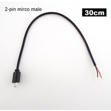 2Guoyang 2pin Mirco Erkek Erkek Kadın 2-Pin 4-Pin Hat Mikro USB 2.0 Tip-C Şarj Kablosu Konektörü Güç Kaynağı Uzatma Kablosu (Yurt Dışından)