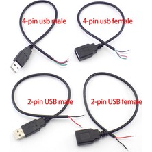 2Guoyang 2pin Mirco Erkek Erkek Kadın 2-Pin 4-Pin Hat Mikro USB 2.0 Tip-C Şarj Kablosu Konektörü Güç Kaynağı Uzatma Kablosu (Yurt Dışından)