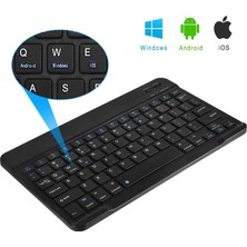 2Guoyang Beyaz iPad Klavye ve Fare Kombinasyonu Kablosuz Bluetooth Klavye Teclado Için iPad Xiaomi Samsung Huawei Tablet Android Ios Windows (Yurt Dışından)