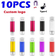 2Guoyang Karışık Renk 1 Adet 32GB 10PCS/LOT Özel Logo Otg Tip-C Telefon USB Sürücüsü 32GB 16GB 8gb Çok Fonksiyonlu USB Flash Sürücü USB 2.0 Pendrive 4gb USB Kalem Sürücüsü (Yurt Dışından)