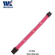 2Guoyang Uv Pembe 900MM Winkool Pcı-E 8pın 18AWG Saf Renk Erkek - Kadın Kol Uzatma Güç Kablosu Dahili Kablo Taraklar Çok Renk Seçenekleri (Yurt Dışından)