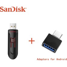 2Guoyang Android Için Adaptörler 128 GB Sandisk Flash Sürücü Bellek Telefon CZ600 USB 3.0 16 GB 32 GB 64 GB 128 GB 256 GB U Disk Yüksek Hızlı Pendrive Ayarlanabilir Süper (Yurt Dışından)