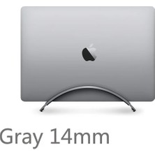 2Guoyang Gri 14MM Alüminyum Dikey Masaüstü Dizüstü Standı Tutucu Taban Braketi Dock Için /13.3/14.2/15.4/16/16.2 Inç Macbook Pro 13.3 Inç Macbook Air (Yurt Dışından)