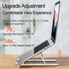 2Guoyang Alüminyum Siyah Femoro Dizüstü Bilgisayar Standı Katlanabilir Taşınabilir Dizüstü Bilgisayar Standı 7 Açılı Ayarlanabilir Tablet Standı 10 Ila 15,6 Inç Macbook Pro Lenovo Dell (Yurt Dışından)