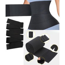 Artual Tummy Wrap Waist Trainer 4 metre Korse Kemer  Toparlayıcı Sıkılaştırıcı Bel  Korse Kum Saati Görünümü  Bel Korsesi Zayıflama Kemeri Bele Dolamalı 4 metre Termal Sauna Kemer