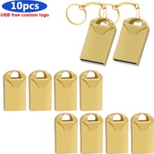 2Guoyang Altın 1 GB 10 Adet/grup USB Sopa Mini Kalem Sürücü USB Flash Sürücüler 128 GB Pendrive 64 GB 32 GB 16 GB Metal Disk Cle USB Ücretsiz Özel Logo (Yurt Dışından)