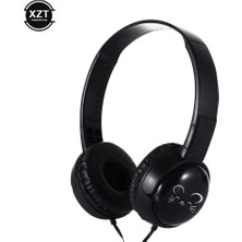 2Guoyang Pembe Sevimli Çocuk Kulaklıklar 3.5mm Jack 3D Stereo Müzik Kablolu Kulaklık Cep Telefonu iphone Dizüstü Hediye Için Mikrofon ile 90 ° Döndür (Yurt Dışından)