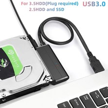 2Guoyang Ab Tak B ile 45 cm USB Sata 3 Kablo Sata USB 3.0 Adaptörüne 5 Gbps Desteği 2.5/3.5ın Harici SSD HDD Adaptörü Sabit Sürücü 3.5 Sata 3 Usb'ye Adapt Pc (Yurt Dışından)