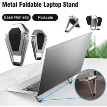 2Guoyang 2 Adet Metal Katlanabilir Dizüstü Bilgisayar Standı Kaymaz Taban Braketi Desteği Macbook Pro Air Için Lenovo Thinkpad Pc Dizüstü Bilgisayarlar Mini Soğutma Standı Ayakları (Yurt Dışından)