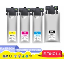 Photo Print Epson Workforce Pro WF-C579RDTWF T01C1-T01C2-T01C3-T01C4 4 Renk Muadil Kartuş Takım Set -  Siyah 10.000 Sayfa- Renkliler 5.000 Sayfa