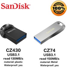 2Guoyang CZ600 64 GB Sandisk Extreme Pro Orijinal USB 3.2 Katı Hal SSD Flash Sürücü USB 3.1 Tip-C Otg Çift Arayüz USB 3.0 Memory Stick U Disk (Yurt Dışından)