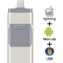 2Guoyang Gümüş 256GB USB Flash Sürücü Pendrive iPhone 6/6s/6plus/7/7plus/8/x Usb/otg/lightning 32G 64GB Kalem Sürücü Ios Harici Depolama Aygıtları Için (Yurt Dışından)