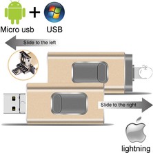 2Guoyang Gümüş 256GB USB Flash Sürücü Pendrive iPhone 6/6s/6plus/7/7plus/8/x Usb/otg/lightning 32G 64GB Kalem Sürücü Ios Harici Depolama Aygıtları Için (Yurt Dışından)