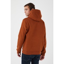 Uniqroy Içi Polarlı Regular Fit Standard Kesim Kanguru Cepli Basic Kapüşonlu Sweatshirt