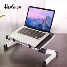 2Guoyang Beyaz M Dizüstü Bilgisayar Standı Ayarlanabilir Katlanabilir Alüminyum Ergonomik Tur Masası Tv Yatak Kanepe Tepsisi Pc Dizüstü Masa Masası Tutucu ile Mouse Pad (Yurt Dışından)