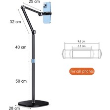 2Guoyang Tip A Evrensel Ipad Standı Zemin Tablet Braketi Ayarlanabilir Esnek Rotasyon Telefon Tutucu Alüminyum Tcantilever Stand Desteği 12.9 Inç (Yurt Dışından)