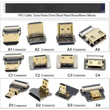 2Guoyang D2-D2 20 cm A1 Ultra Ince Düz Fpv HDMI Uyumlu Kablo Esnek Mini HDMI Mikro HDMI Şerit Tel 30 cm Kısa Fpc Ffc (Yurt Dışından)