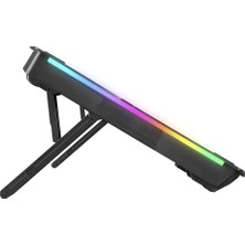 Rampage Tornado Full Rgb Işıklı 2 Fanlı 6 Kademeli 10-18 Inch Uyumlu Notebook Soğutucu Stand Laptop Soğutucu