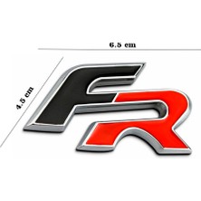 Netron Seat Leon Fr 3D Metal Arma Amblem Logo Arka Siyah - Kırmızı
