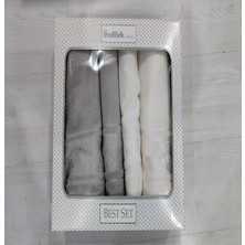 Özdilek Hamam Takımı Camellia Gri Krem