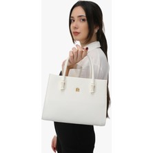 Sosela 67-8080 Kadın Emili Beyaz Omuz ve Kol Çanta