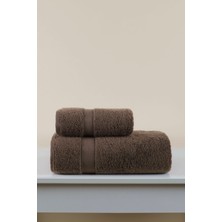 Luxe %100 Pamuk Yüz Havlusu Acı Kahve 50x90