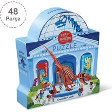 Crocodile Creek Müzede Bir Gün Puzzle - 48 Parça - Dinozor