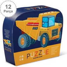 Crocodile Creek Mini Puzzle - 12 Parça - Construction Zone