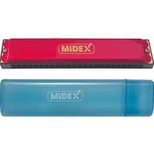 Midex HN-24RD Kırmızı 24 Delikli Mızıka