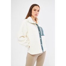 Chandraswear Sherpa Hırka Cepli Çıtçıt Detaylı - Ludovi