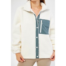 Chandraswear Sherpa Hırka Cepli Çıtçıt Detaylı - Ludovi