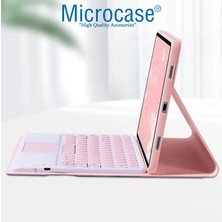 Microcase Xiaomi Mi Pad 6 Uyumlu Bluetooth Touchpad Klavye + Standlı Kılıf - Bkk5 Pembe