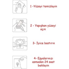 Emrah Gültekin 4 Adet Kendinden Yapışkanlı Duvar Kancaları Şeffaf Raf Duvar Askıları Mutfak Banyo Vida Kanca Çivi